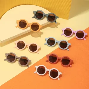 Promotional Kids Sunglasses Cute Lovely Party Favors Bulk Eyewear Round Gafas Beach Heart Sunglasses Boys Girls