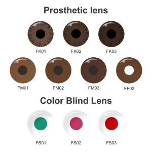 Prosthetic Contact Lenses for Blind Eye Brown Colored Lenses
