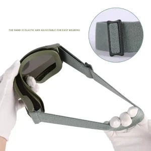 Protective Goggles with Interchangeable Lenses, UV Blocking, Wind and Dust Resistance, Anti-Fog for Outdoor Tactical Use