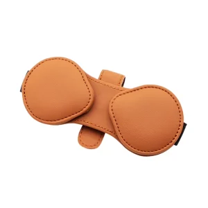 Protective PU Leather Eyewear Bag with Sunglasses Holder and Solar Lens Clip
