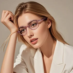 Pure Acetate Women’s Oval Optical Frames Prescription Ready Eyeglasses