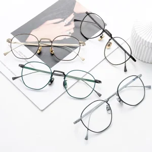 Pure Titanium Flexible Eyeglass Frames for Men and Women