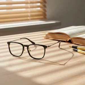 Pure Titanium Reading Eyeglasses Big Frame Plated for Women and Men