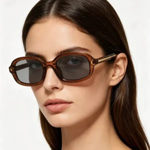 Purple Retro Chunky Thick Frame Sunglasses for Women Custom Logo