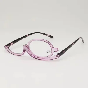 QT01 Makeup Reading Glasses 180-Degree Rotating Multifunctional Full-Frame Transparent Lenses
