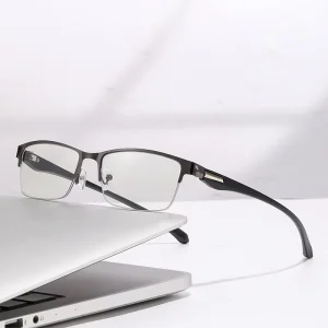 QUEJOEY Korean Style Optical Glasses Frame For Men Blue Light Blocking Eyeglasses Ultra Lightweight Prescription Ready Clear