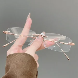 QUEJOEY New Eyeglasses Frame for Men and Women Ultra Lightweight Prescription Ready Business Casual Glasses Clear Lens Slim Face