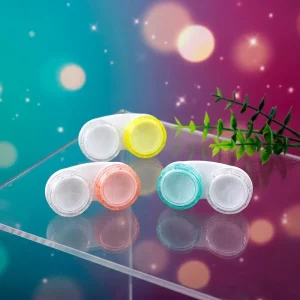 Quality Assurance Colorful square Plastic Contact Lenses Portable Care Box Boxes Contact Lenses case Designer Contact Lens Case