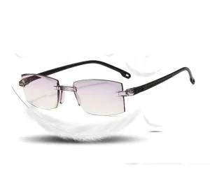 R55 Rimless Anti-Blue Light Reading Glasses Black Eyewear