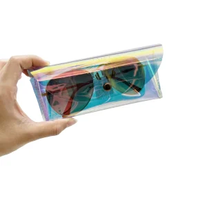 Rainbow Clear PVC Sunglasses Travel Case Organizer