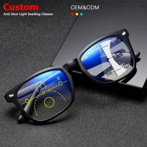 Reading Eyeglasses PC Eye Wear Automatic Zoom Near and Far Double Light Anti Blue Light Glasses For Men and Women