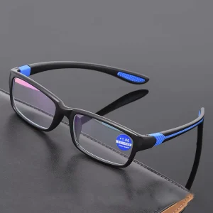Reading Glasses Men Women Sports Anti blue Light Reading Eyewear Black Red TR90 Frame Presbyopia Eyeglasses +100 To+400 Glasses