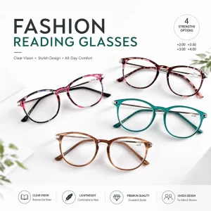 Reading Glasses Women Fashion Reader Glasses PD62 for Women Metal Hinges Lightweight Metal Designer Reading Eyeglasses