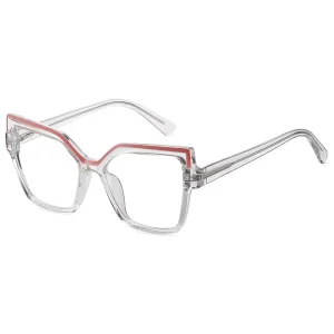 Ready Stock TR90 Prescription Optical Frames for Women Diamond Face Shape Computer Glasses 6 Colors Spring