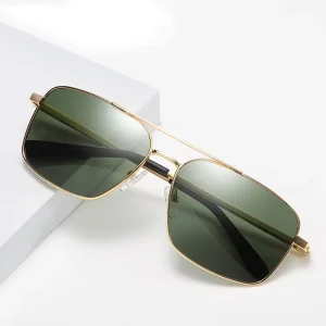 Ready in Stock Men Sunglasses Double Bridges Frame Polarized Shades Sun Glasses square Driving Sun Glasses