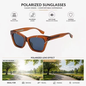 Ready to Ship Min Order CP Frame Polarized UV400 Custom Logo Low MOQ Fashion Cat Eye Sunglasses