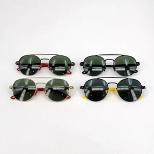 Real Glass UV400 Polarized Metal Sunglasses for Women Men