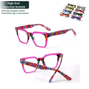 Rectangle Acetate Eyeglass Frames for Women