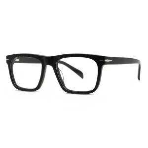 Rectangle Acetate Eyeglasses Frames for Unisex Adults with Diamond Detail