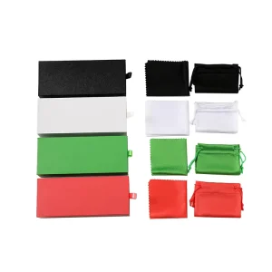 Rectangle Anti-Blue-Light Reading Glasses with Drawstring, Cardboard Box, Fiber Pouch, Cloth, and Case