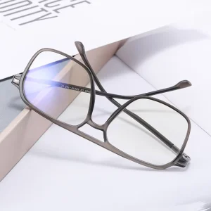 Rectangle Optical Eyeglass Frames, Double Beam, Myopia Eyewear
