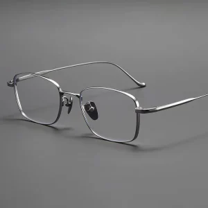 Rectangle Prescription Titanium Eyeglass Frames for Men