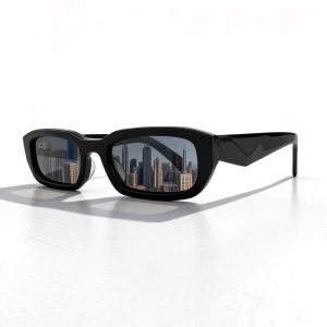 Rectangular Acetate Sunglasses for Men and Women UV Protection