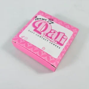Recyclable Custom Printed Contact Lenses Packaging Box Luxury Pink Square Cardboard Box for Soft Color Eye Lenses Cosmetics