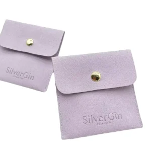 Recyclable PU Leather Watch and Jewelry Pouch with Button and Embossed or Debossed Logo