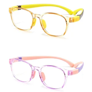 Red Blue Black Round Small Anti Blue Light Flexible Comfortable Optical Glasses Baby Children Girls Boys Kids Eyeglasses