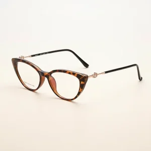 Red Cat’s Eye Full-Rim Reading Glasses Women Vintage Style Small-Sized Solid Transparent Frame