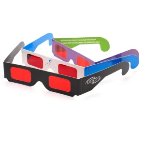 Red Decoder Spy Glasses, Custom-Printed Paper 3D Glasses with Red Filter Lenses