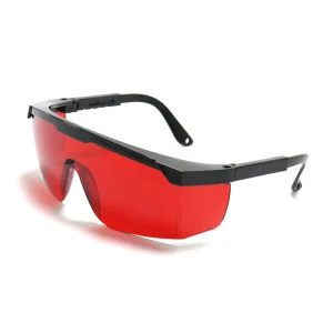 Red Lightweight 30g PC Safety Glasses UV400 Color Therapy Gaming Outdoor Dustproof Eyewear Teeth Whitening Use