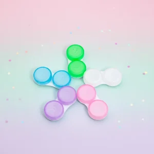 Reflective Plastic Portable Travel Contact Lens Case