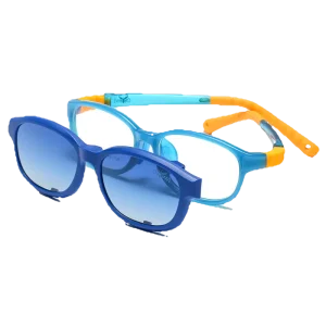 Removable Sunglasses Lens Kids Optical Glasses Frame Unisex TR90 Eyewear for Myopia