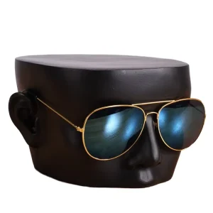Resin Mannequin Head Sunglasses Display Rack Glossy Finish Desktop Eyewear Stand