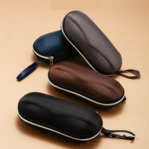 Reticulated Black EVA Glasses Case Zipper Hard Sunglasses Box for Sport
