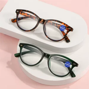 Retro Anti-Blue Light Prescription Reading Glasses with HD Lenses