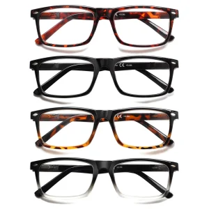 Retro Big Square Anti-Blue-Light Reading Glasses, Unisex, Presbyopia