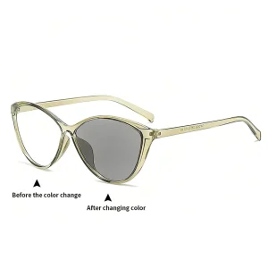 Retro Cat Eye Photochromic Women Anti Blue Light Optical Eyewear