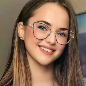 Retro Cat-Eye Reading Eyeglasses for Women, Anti-Blue Myopia Optical Frames