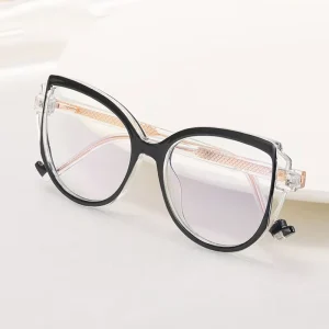 Retro Cat Eye TR90 Optical Frames Blue Light Blocking Prescription Glasses