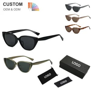 Retro Colorful Rivet Cat-Eye Polarized Sunglasses for Women