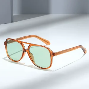 Retro Double-Bridge Sunglasses, UV400, Women and Men, Custom