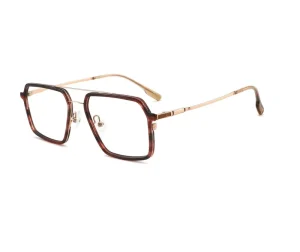 Retro Double-Girder Lightweight Titanium Optical Eyeglass Frames for Men