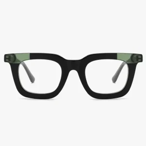 Retro Eye Glass Two Color Eyeglasses Patchwork Square Full Frame Safety Glasses Acetate Optical Eyeglasses Frames