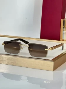 Retro Frameless Diamond-Cut Lens Sunglasses for Women and Men