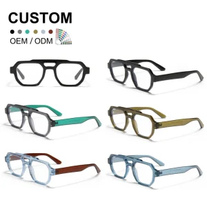 Retro Hexagonal Color Optical Glasses Frames Unisex