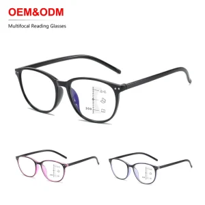Retro High Definition Multifocus Presbyopia Anti Blue Light Colorful Frame Reading Glasses