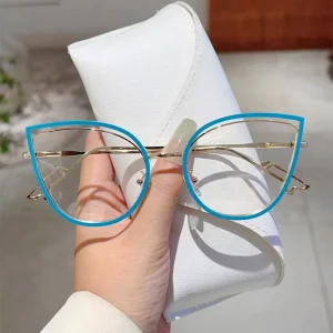Retro Hollow Cat Eye Eyeglasses Anti-Blue Light